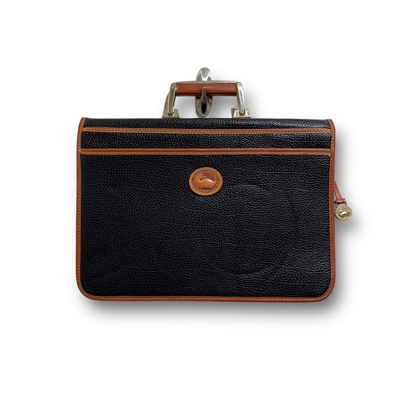 Dooney & Bourke Handbags - Vintage Dooney & Bourke Black Pebble Leather Women's Briefcase Satchel 15.5 x 11